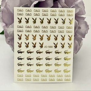 Luxury Designer Logo Fingernail Art Stickers